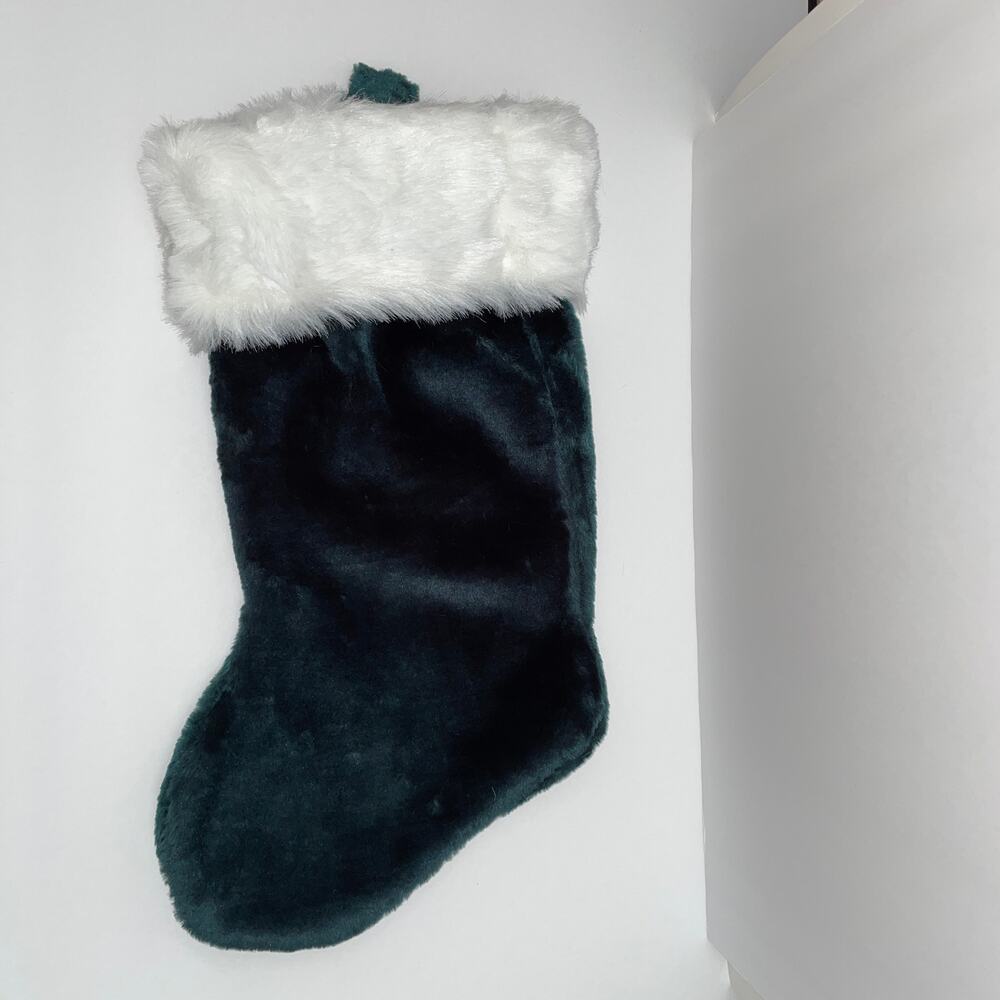 HALCO CHRISTMAS GREEN PLUSH 21" STOCKING DECORATION COSTUME NEW